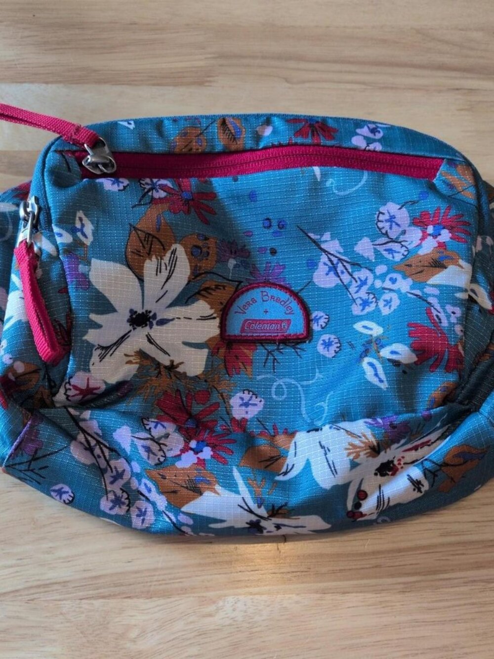 Vera Bradley x Coleman blue floral hip bag